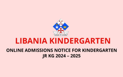 ONLINE ADMISSIONS NOTICE FOR KINDERGARTEN JR KG 2024 – 2025